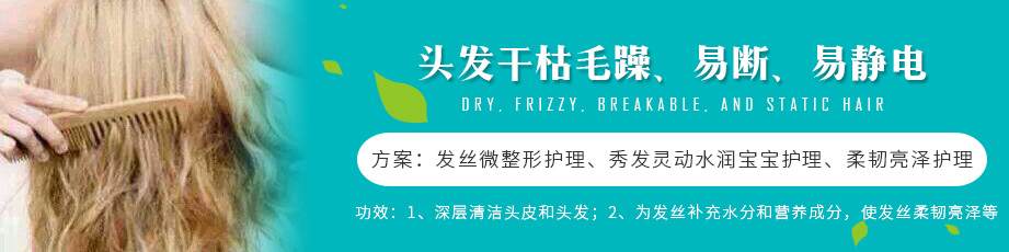 頭發(fā)干枯毛躁、易斷、易靜電